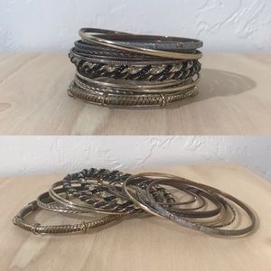 Nordstrom Misc. Lot of 12 Metallic Bangles